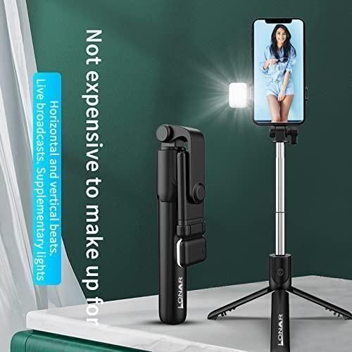3‑in‑1 Selfie Tripod – Extendable, flash & wireless remote