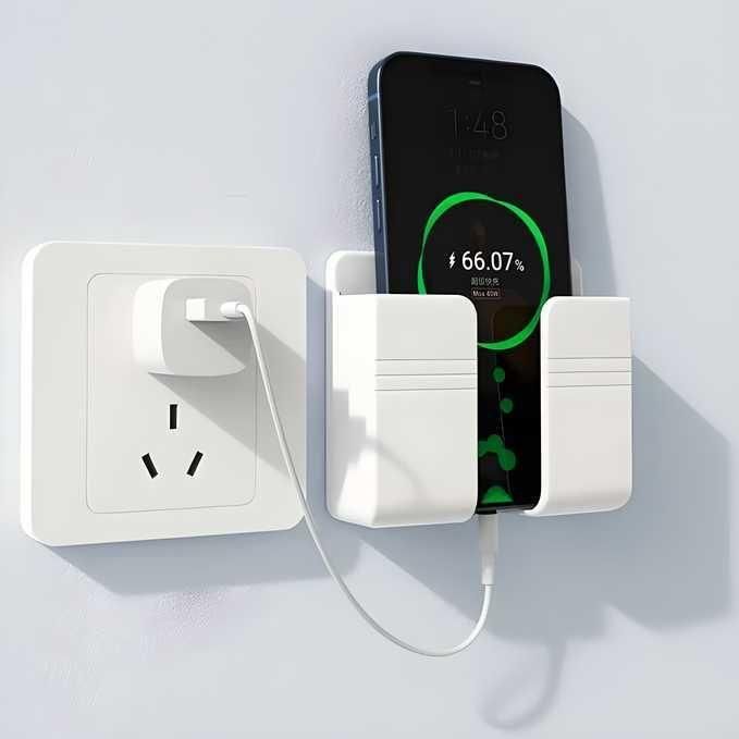 Wall-Mounted Phone Holder – Adhesive, sleek, hands-free; 4 or 8 pack