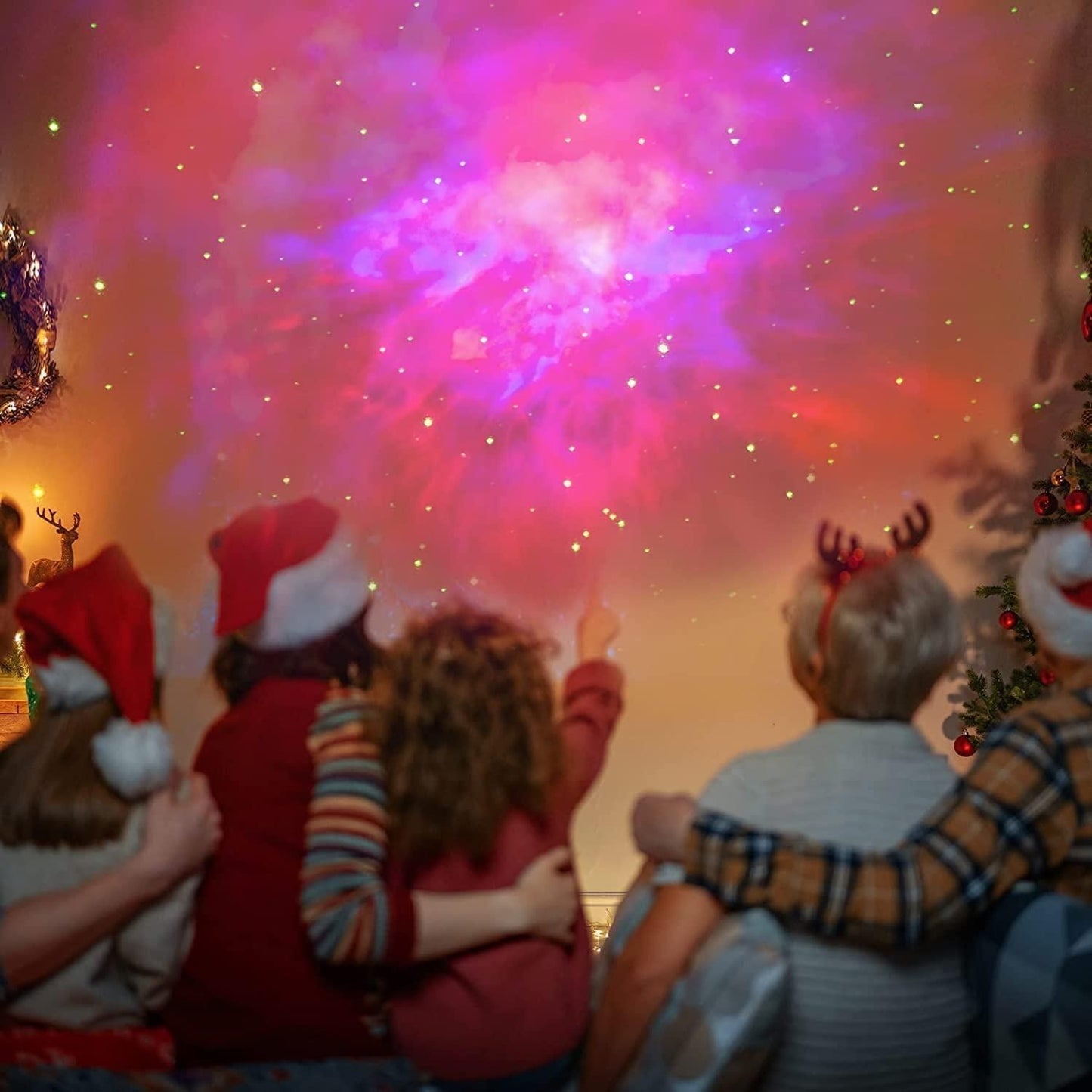 Astronaut Galaxy Projector – 360° magnetic head rotation, remote controlled, projects stunning galaxy lights.